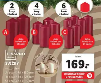 Lidl SVÍČKY nabídka