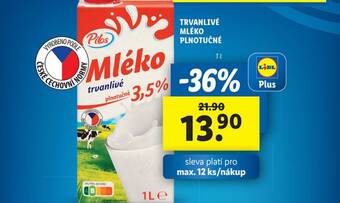 Lidl TRVANLIVÉ MLÉKO PLNOTUČNÉ nabídka