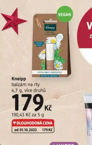 dm drogerie Kneipp balzám na rty nabídka