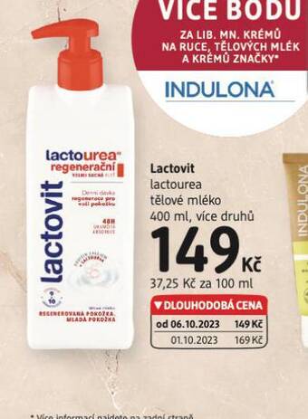 dm drogerie Lactovit tělové mléko nabídka