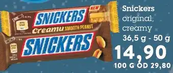 PLUS JIP Snickers original, creamy nabídka