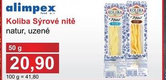 PLUS JIP alimpex Koliba Sýrové nitě natur, uzené nabídka