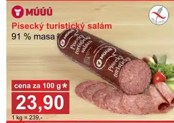 PLUS JIP Písecký turistický salám 91% masa nabídka