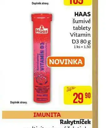 Haas šumivé tablety vitamin d3