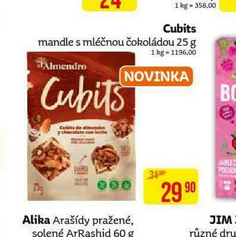 Teta Cubits mandle s mléčnou čokoládou nabídka