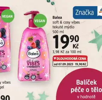 dm drogerie Balea tekuté mýdlo nabídka
