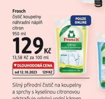 dm drogerie Frosch čistič koupelny nabídka