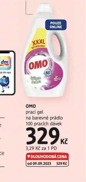 dm drogerie Omo prací gel nabídka