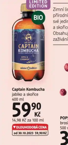 dm drogerie Captain kombucha jablko a skořice nabídka