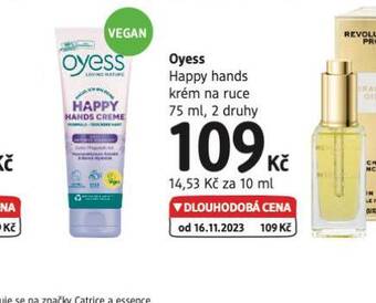 dm drogerie Oyess krém na ruce nabídka