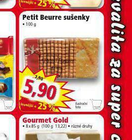 Norma Petit beurre sušenky nabídka