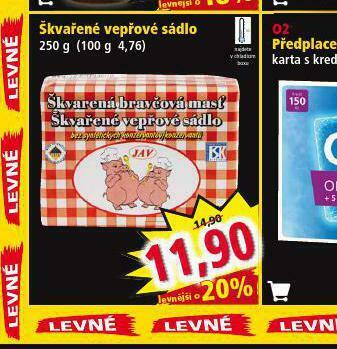 Škvařené vepřové sádlo