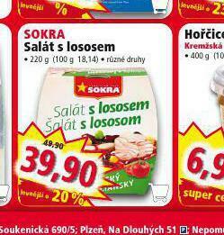 Norma Sokra salát s lososem nabídka