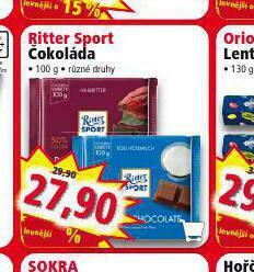 Norma Ritter sport čokoláda nabídka