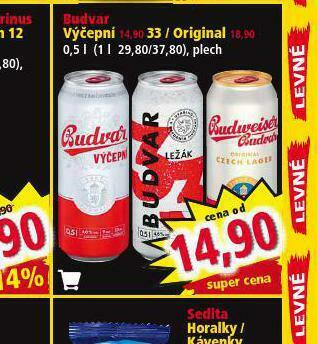 Norma Pivo budweiser budvar original nabídka