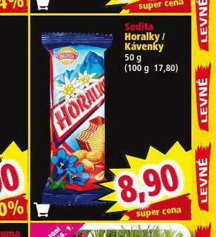 Norma Sedita horalky / kávenky nabídka