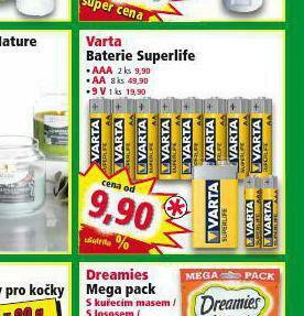 Norma Varta baterie superlife nabídka