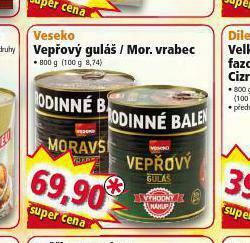 Norma Veseko vepřový guláš nabídka