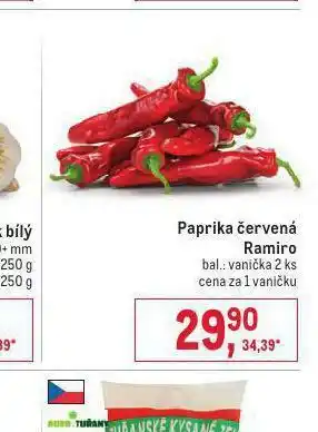 Makro Paprika červená ramiro nabídka