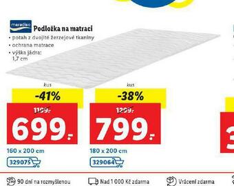 Lidl Podložka na matraci 180 x 200 cm nabídka