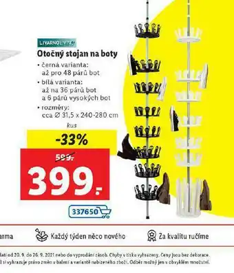 Lidl Otočný stojan na boty nabídka