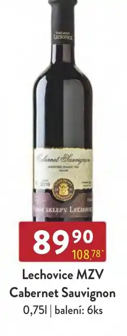 Qanto Lechovice MZV Cabernet Sauvignon 0,75L nabídka