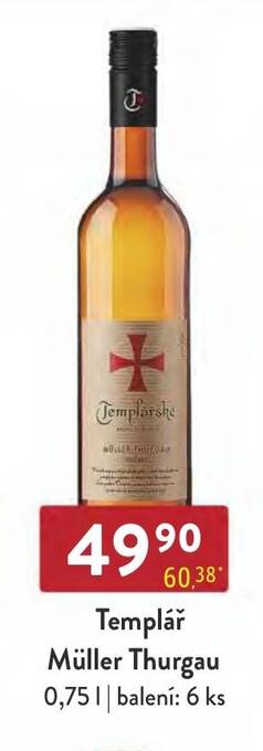 Qanto Templář Müller Thurgau 0,75L nabídka