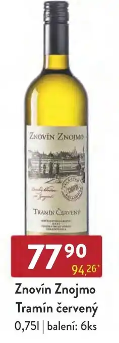 Qanto Znovín Znojmo Tramín červený 0.75L nabídka