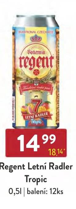 Qanto Regent Letní Radler Tropic 0.5L nabídka