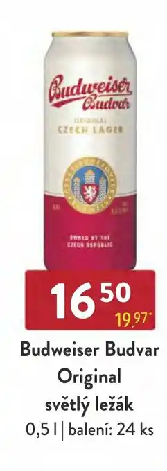 Qanto Budweiser Budvar Original světlý ležák 0,5L nabídka