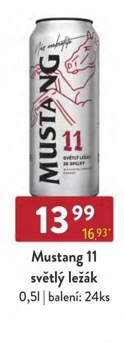 Qanto Mustang 11 světlý ležák 0.5L nabídka