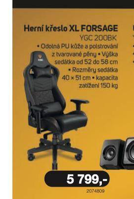 Electro World Herní křeslo xl forsage nabídka