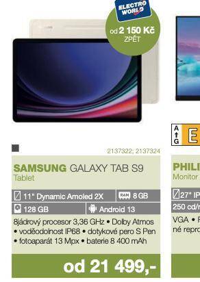 Electro World Tablet samsung 11 nabídka