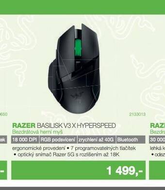 Electro World Bezdrátová herní myš razer nabídka