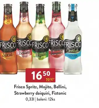 Qanto Frisco Spritz, Mojito, Bellini, Strawberry daiquiri, Fiztonic 0,33L nabídka