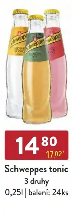 Qanto Schweppes tonic 3 druhy 0,25L nabídka