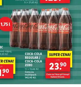 Lidl Coca cola regular / coca cola zero nabídka