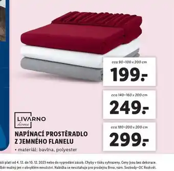Lidl Napínací prostěradlo 180-200 x 200 cm nabídka
