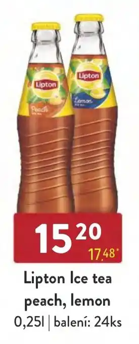 Qanto Lipton Ice tea peach, lemon 0,25L nabídka