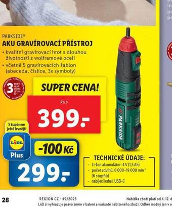 Lidl Aku gravírovací přístroj nabídka