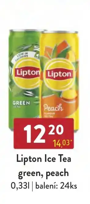 Qanto Lipton Ice Tea green, peach 0,33L nabídka