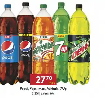 Qanto Pepsi, Pepsi max, Mirinda, 7Up 2,25L nabídka