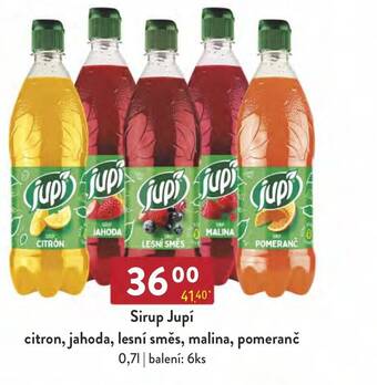 Qanto Sirup Jupí citron, jahoda, lesní směs, malina, pomeranč 0,7L nabídka