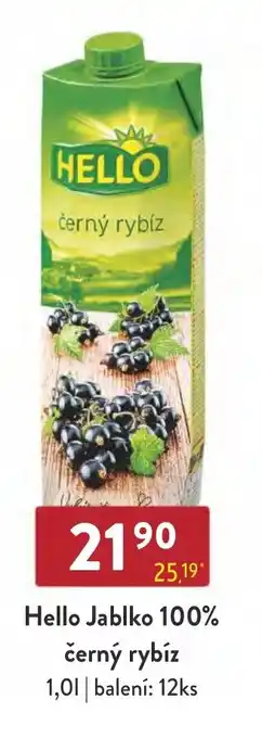 Qanto Hello Jablko 100% černý rybíz 1.0L nabídka