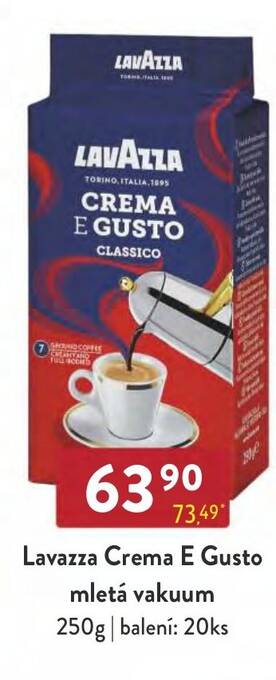 Qanto Lavazza Crema E Gusto mletá vakuum 250g nabídka