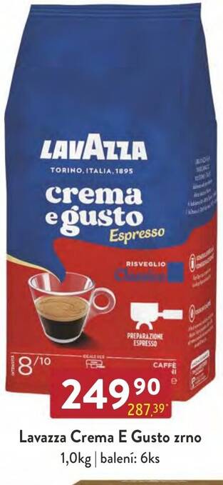 Qanto Lavazza Crema E Gusto zrno 1,0kg nabídka