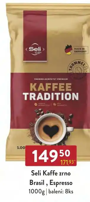 Qanto Seli Kaffe zrno Brasil, Espresso 1000g nabídka
