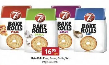 Qanto Bake Rolls Pizza, Bacon, Garlic, Salt nabídka