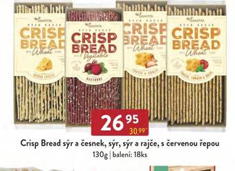 Qanto Crisp Bread sýr a česnek, sýr, sýr a rajče, s červenou řepou nabídka