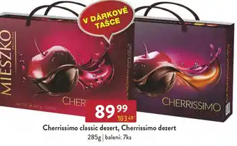 Qanto Cherrissimo classic dezert, Cherrissimo dezert nabídka